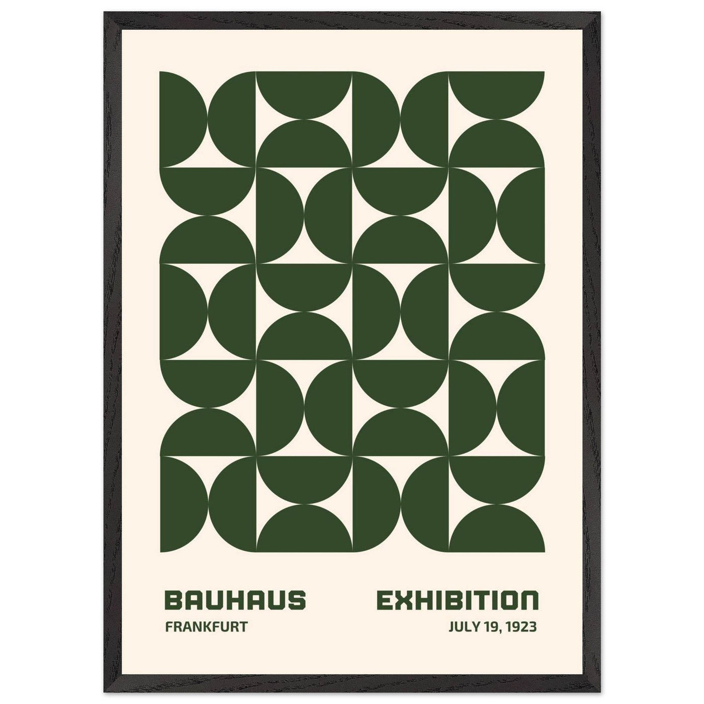 Bauhaus Forest Green & Cream Modern - Vibrantwalls