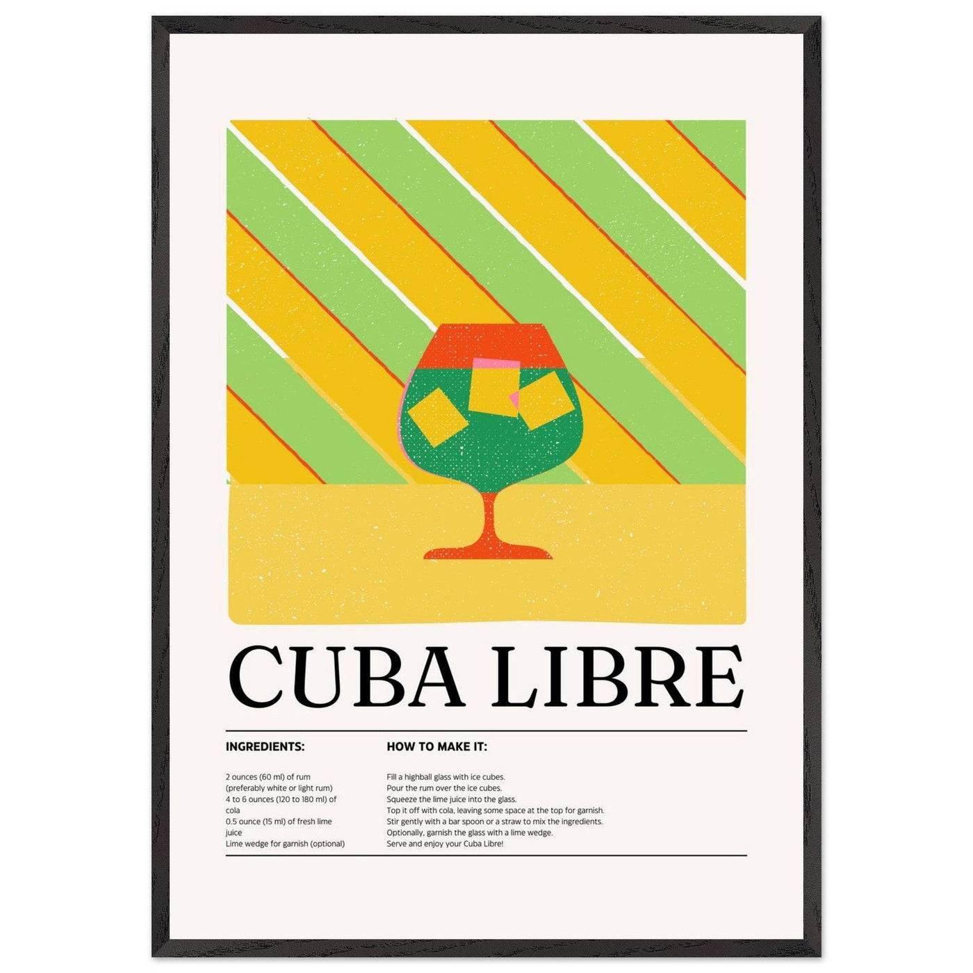 Cuba Libre Cocktail Recipe - Vibrantwalls