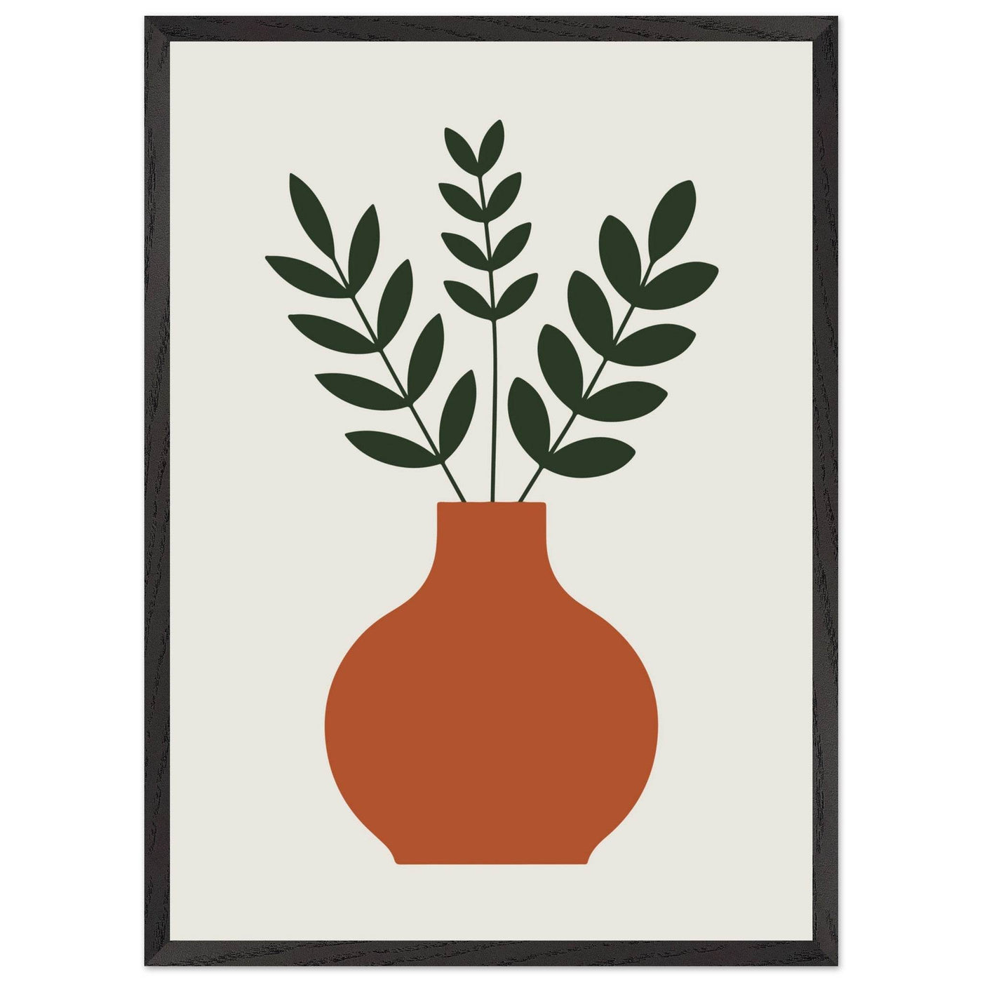 Terracotta Vase Greenery - Vibrantwalls