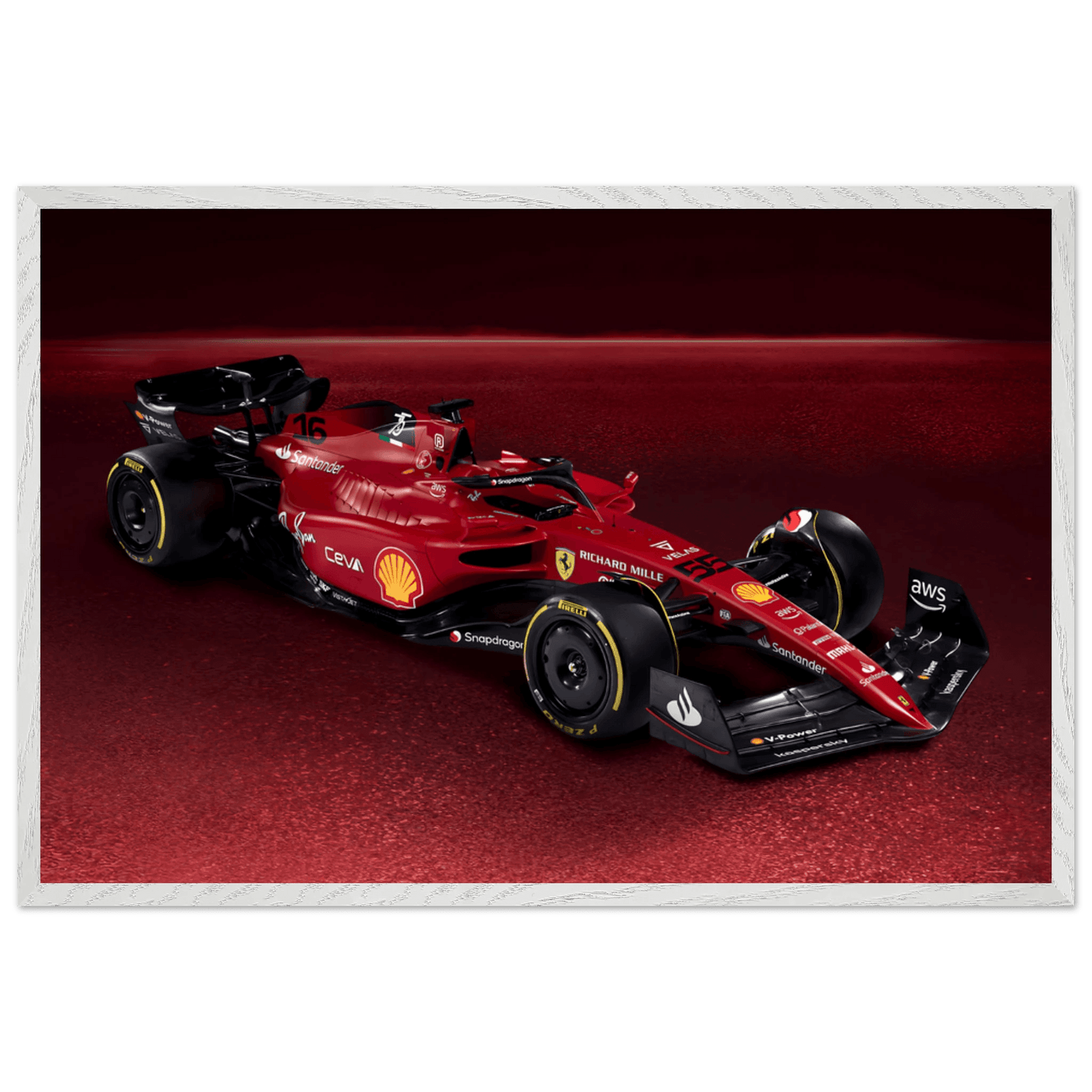 Ferrari Formula 1 Poster – High-Quality Mounted Framed Print - Vibrantwalls