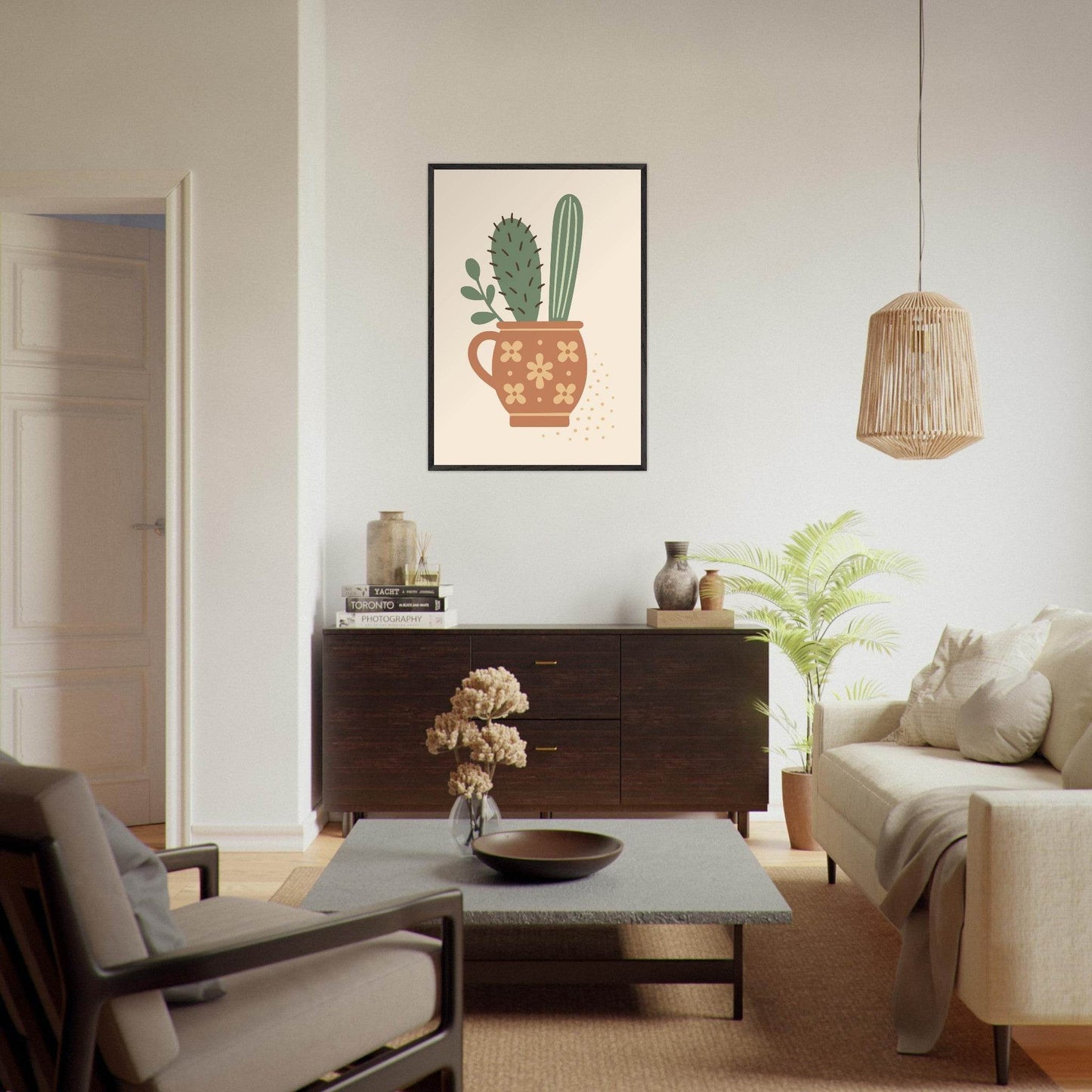 Cactus Bouquet Desert Botanical Wall Art - Vibrantwalls