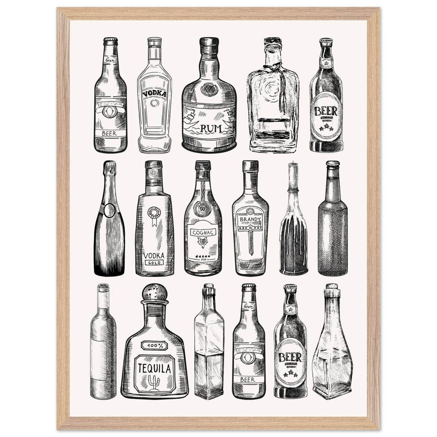 Gin Tonic Cocktail Recipe Classic Bar Print - Vibrantwalls