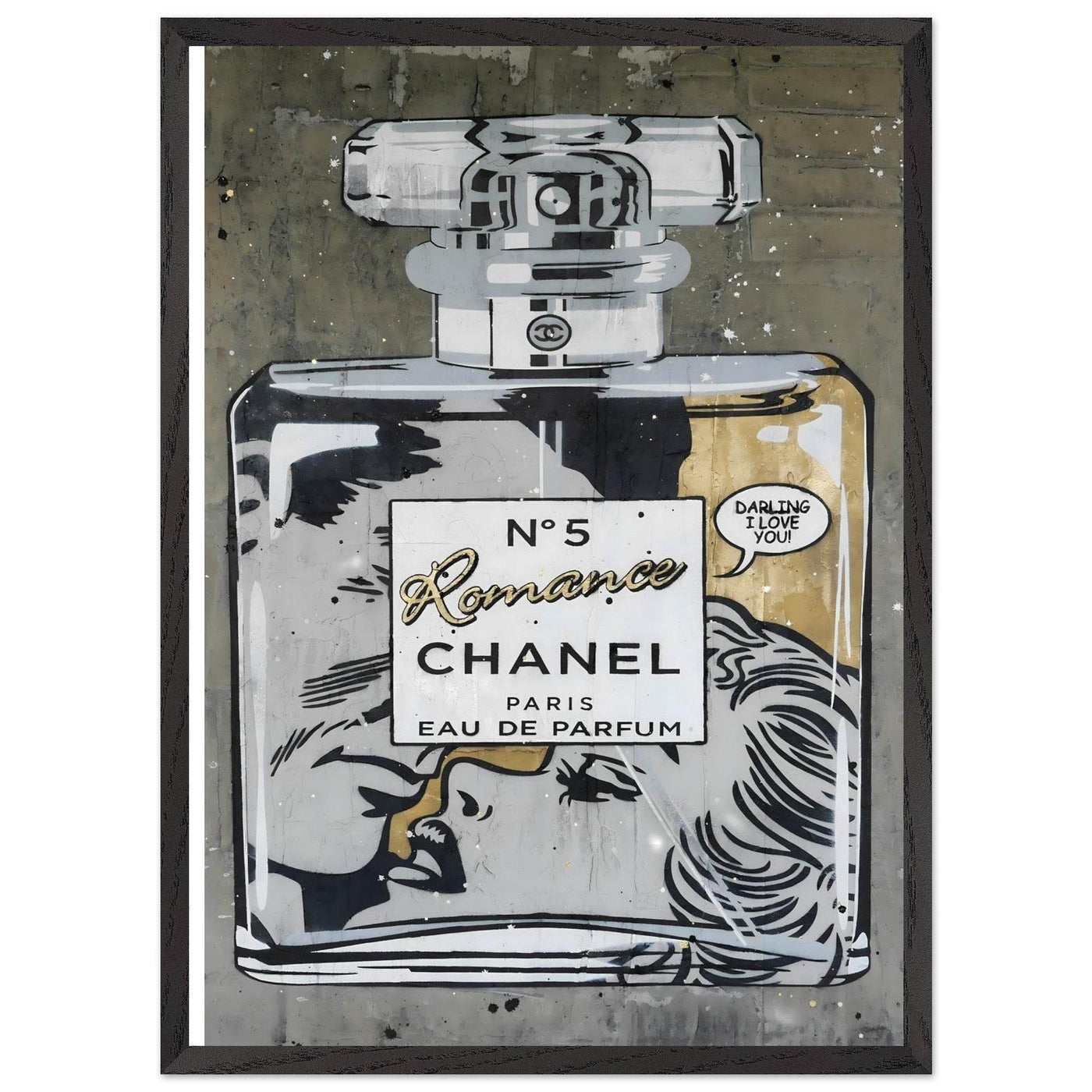 Chanel No. 5 Pop Art Print: Iconic Perfume Art with a Comic Twist, Framed in Your Choice of Style - Vibrantwalls