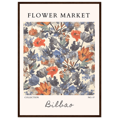 Flower Market Bilbao Print – Elegant Floral Framed Poster | Vibrant Nature & Botanical Art, Ready-to-Hang - Vibrantwalls