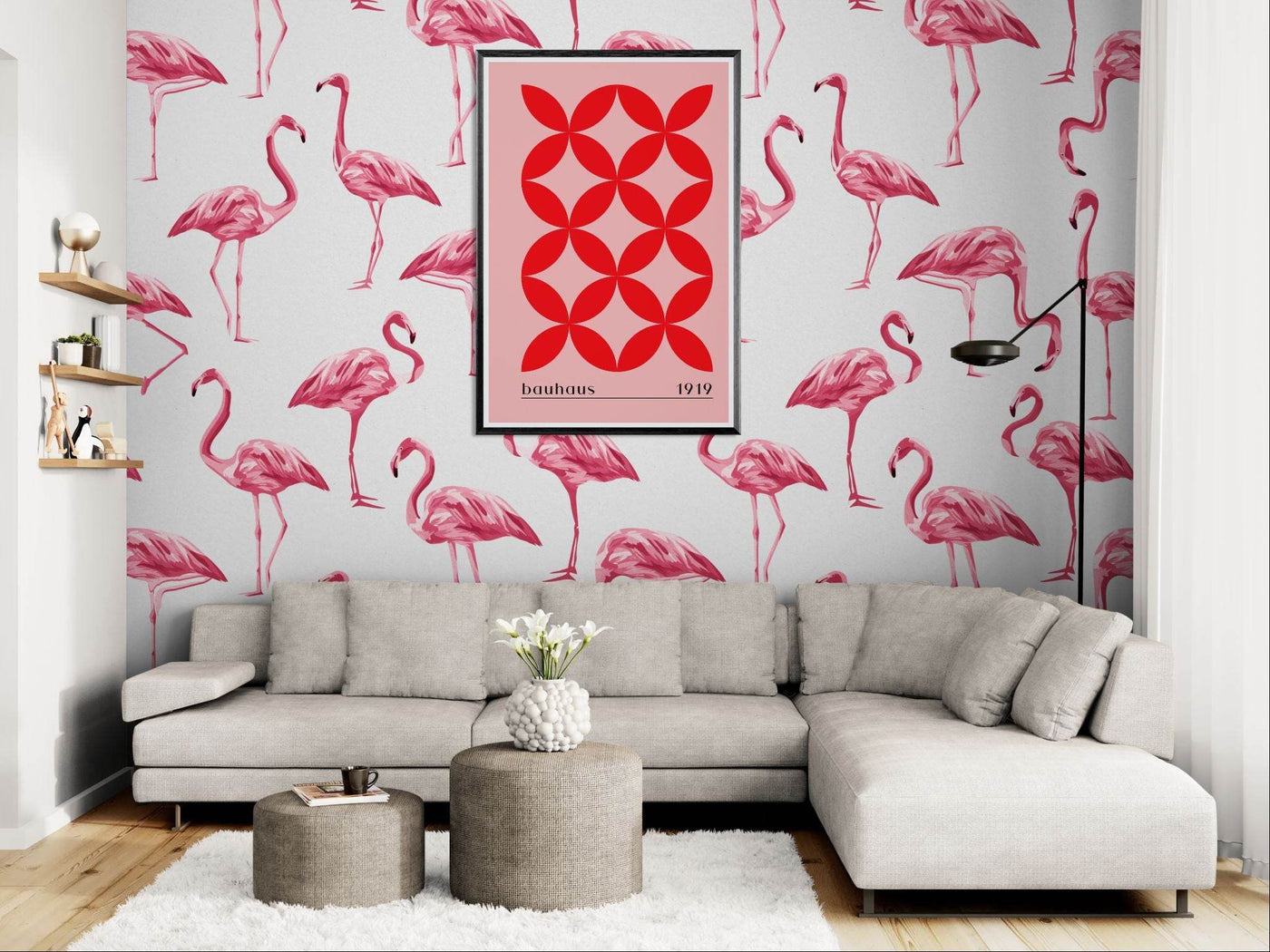 Bauhaus Minimalist Bold Red Geometric Design - Vibrantwalls