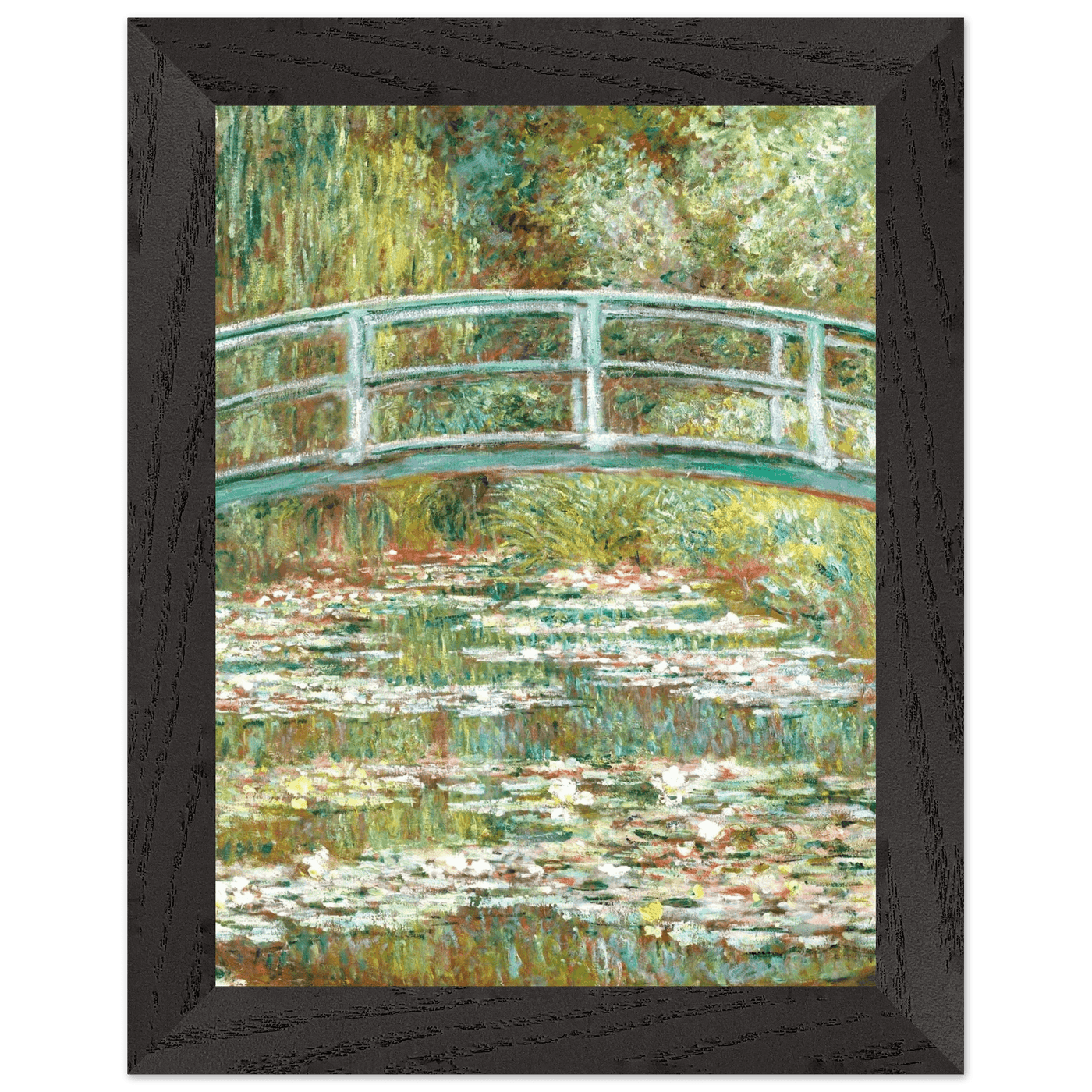 Bridge Over a Pond Art Print - Water Lilies Decorative Artwork for Your Space - Vibrantwalls