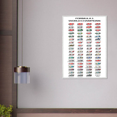 Formula 1 World Champions Poster - 70 Years of History - Eco-Friendly, Ready to Hang - Vibrantwalls