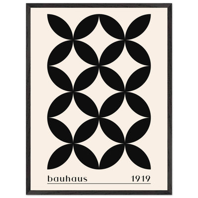 Bauhaus 1919 Black & Beige Circles - Vibrantwalls