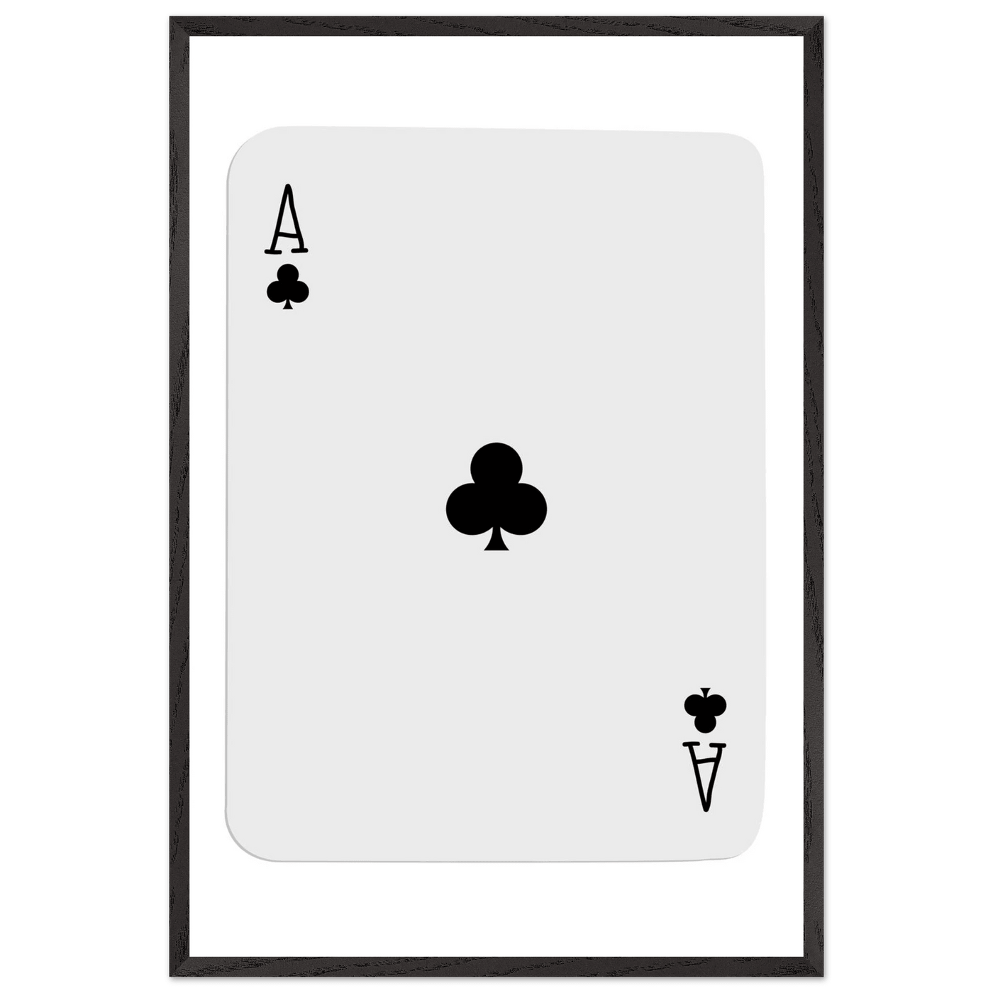 Ace of Clubs Poker Card Print - Elegant Framed Wall Art, Eco-Friendly Wood Frame & Multiple Sizes - Vibrantwalls
