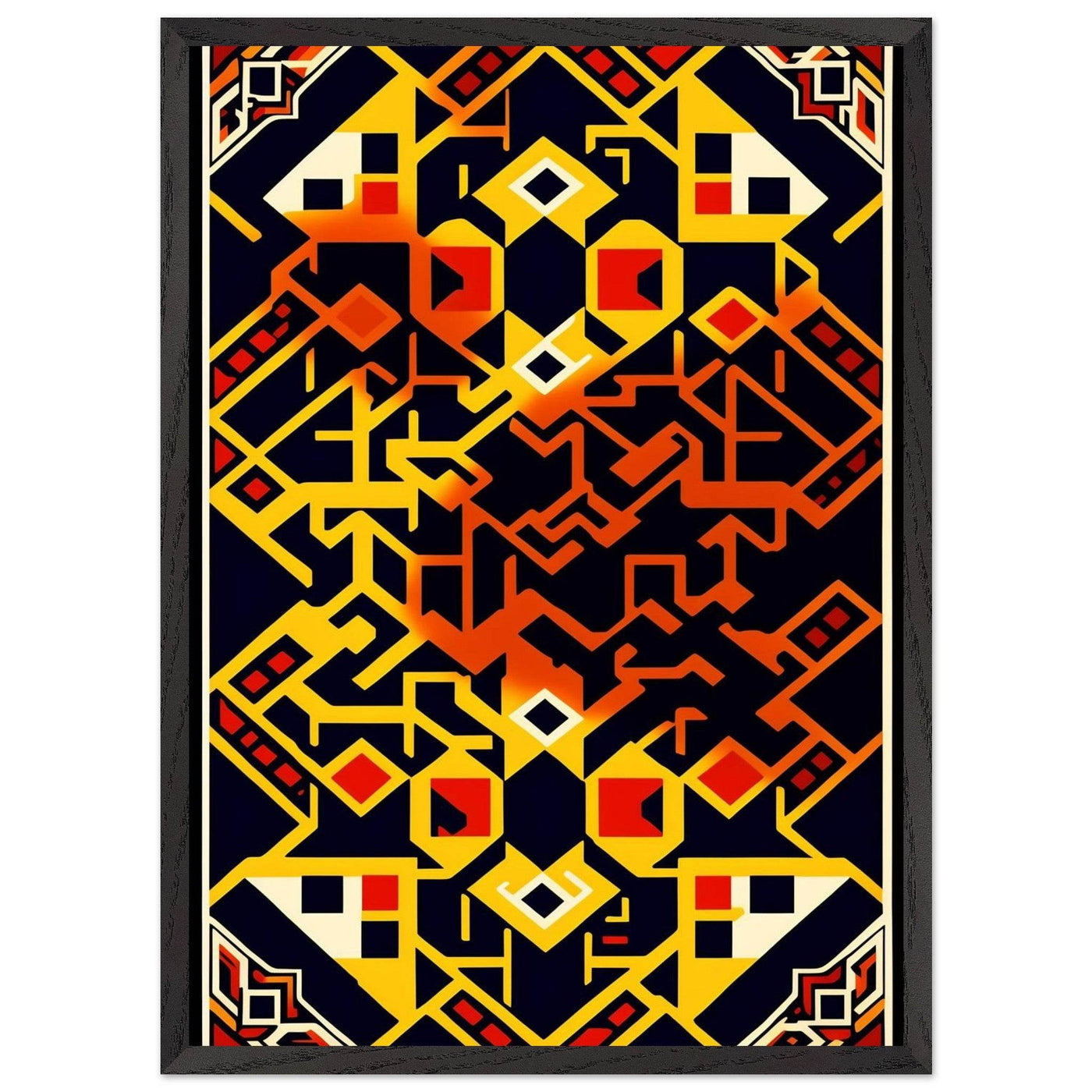 Abstract Geometric Poster for Modern Home Decor Framed Art - Vibrantwalls