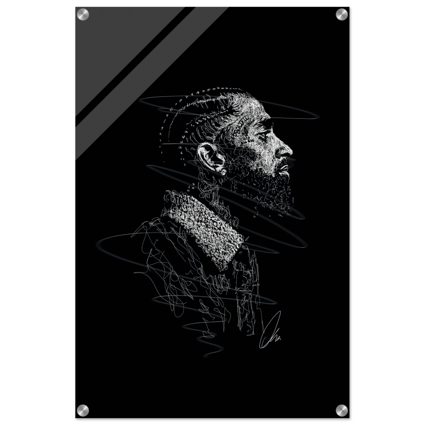 Nipsey Hussle Abstract Acrylic Print – Iconic, Contemporary, Durable Wall Art in Multiple Sizes - Vibrantwalls