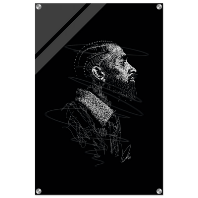 Nipsey Hussle Abstract Acrylic Print – Iconic, Contemporary, Durable Wall Art in Multiple Sizes - Vibrantwalls