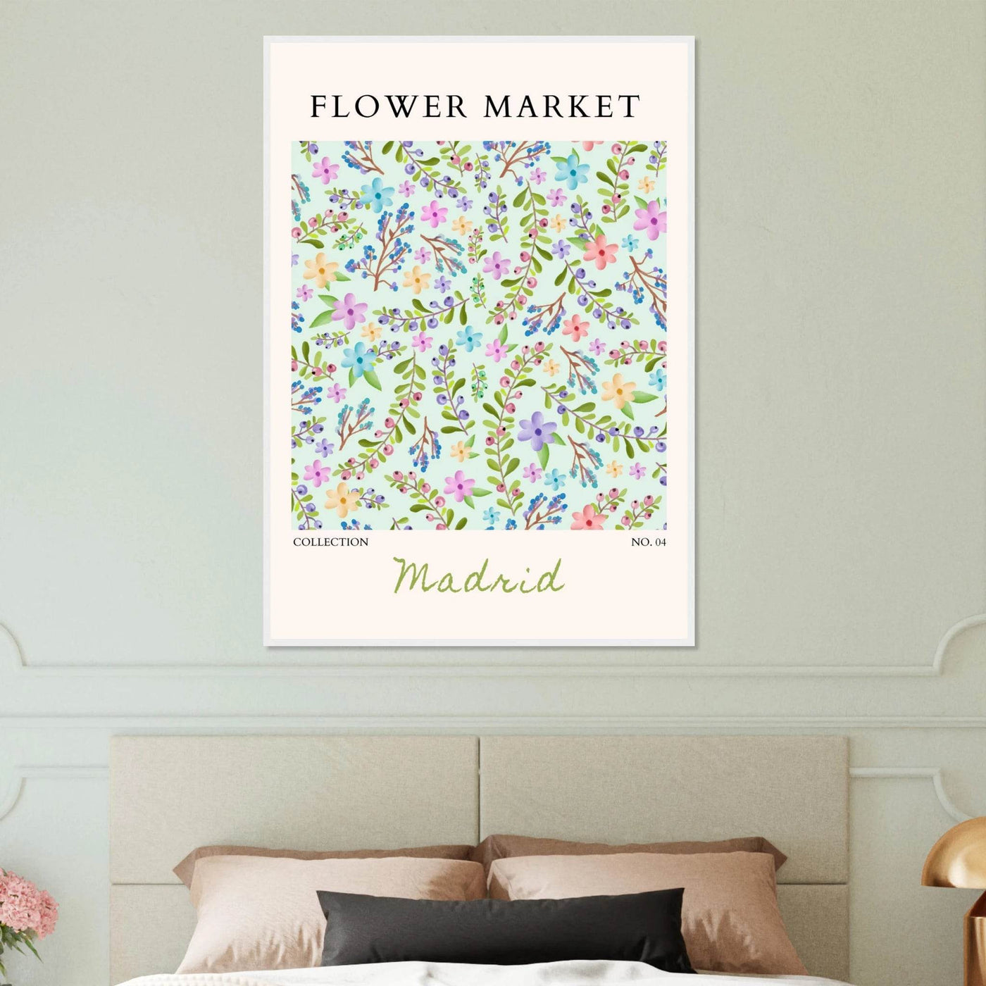 Flower Market Collection Framed Poster – Whimsical Floral & Berry Art Prints | Ready-to-Hang in Various Sizes - Vibrantwalls