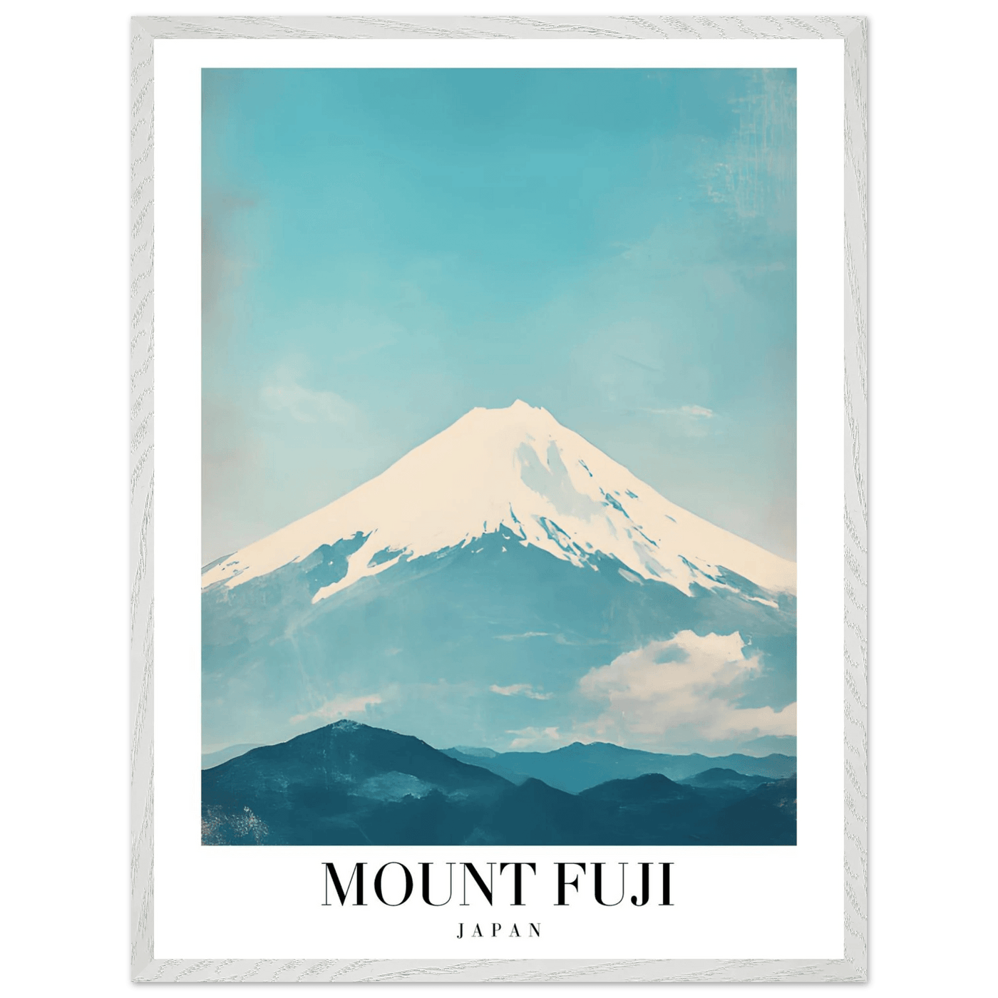 Mount Fuji Japan Framed Poster – Serene Vintage Travel Wall Art with Wooden Frame - Vibrantwalls