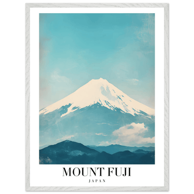 Mount Fuji Japan Framed Poster – Serene Vintage Travel Wall Art with Wooden Frame - Vibrantwalls