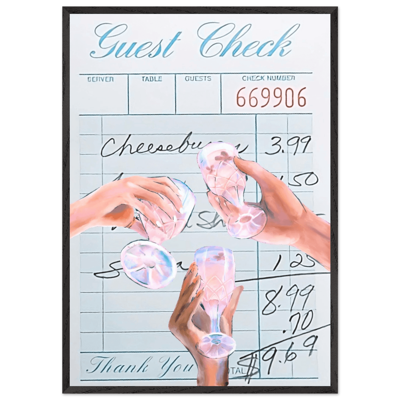 Vibrant Cocktail 'Guest Check' - Vibrantwalls