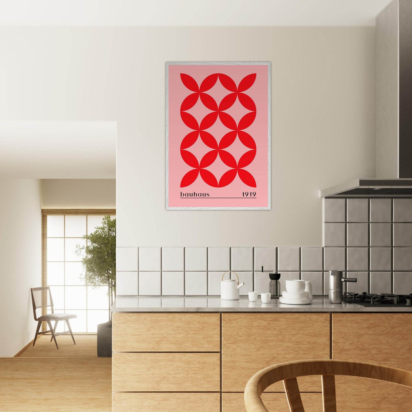 Bauhaus Minimalist Bold Red Geometric Design - Vibrantwalls