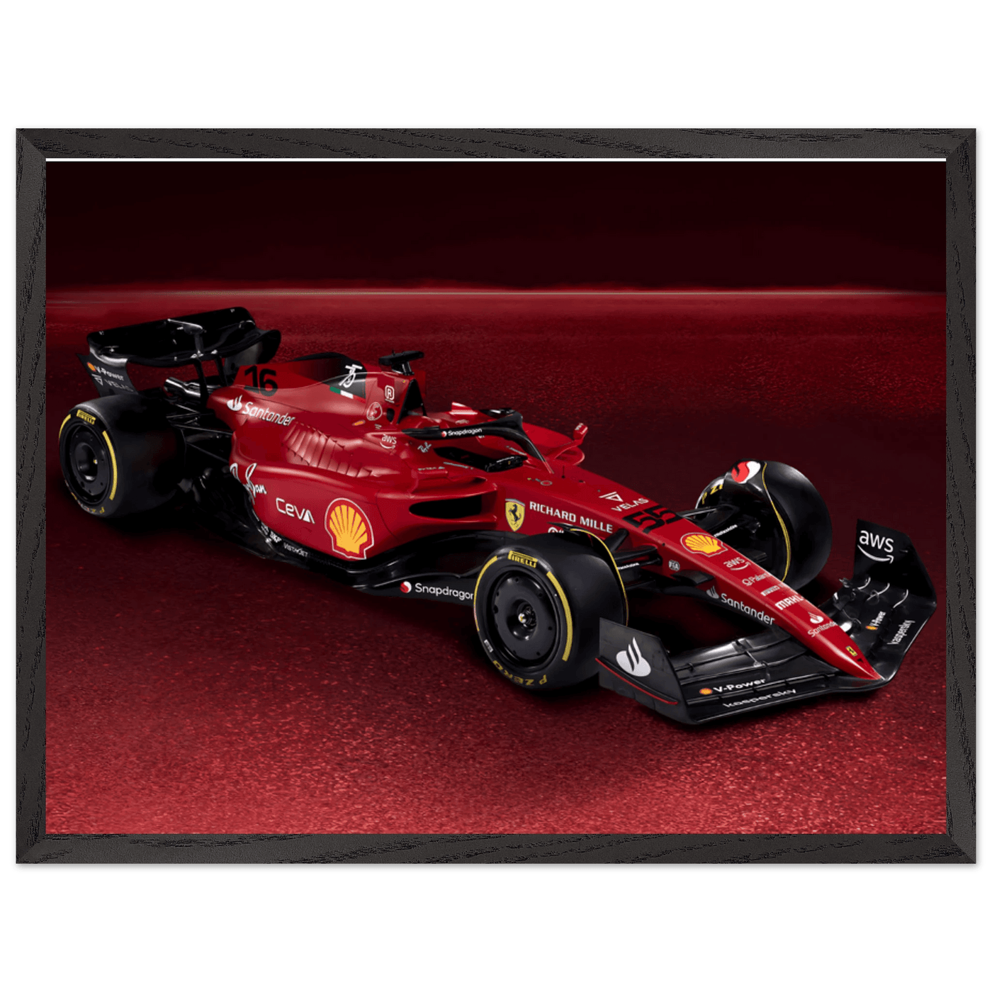 Ferrari Formula 1 Poster – High-Quality Mounted Framed Print - Vibrantwalls