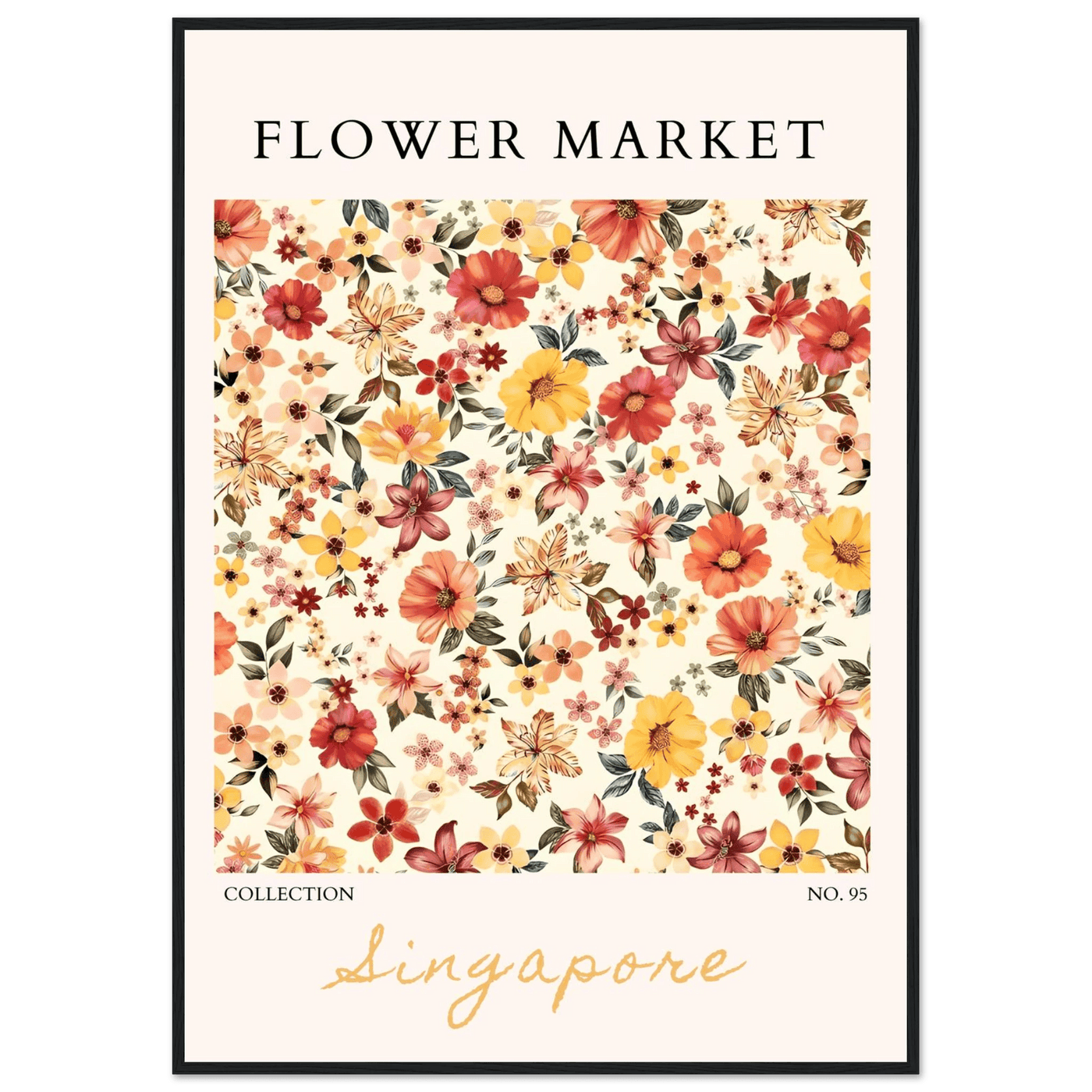 Flower Market Collection Framed Posters – Vibrant Floral Art Prints | Ready-to-Hang in Your Choice of Frame - Vibrantwalls