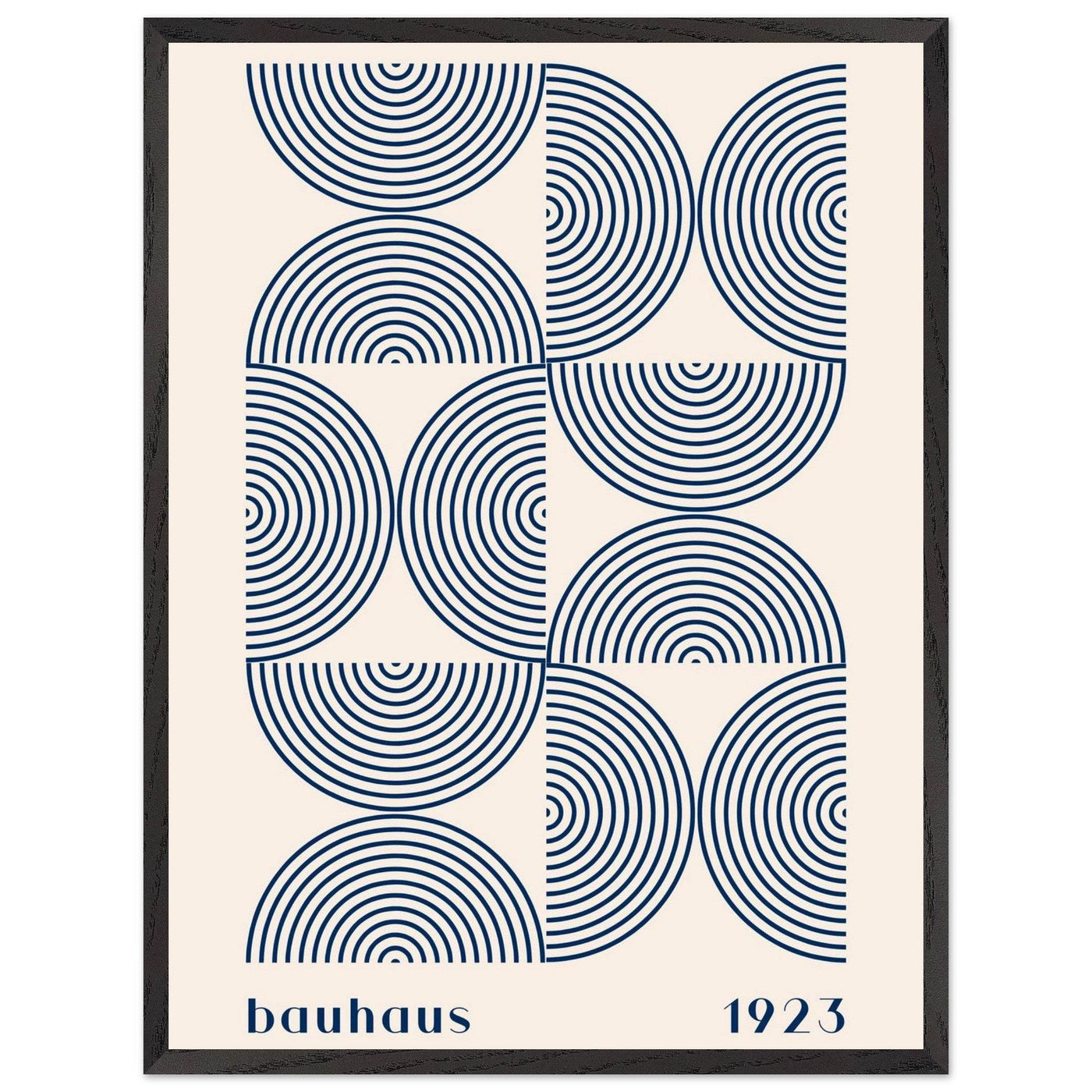 Bauhaus 1923 Navy & Beige - Vibrantwalls