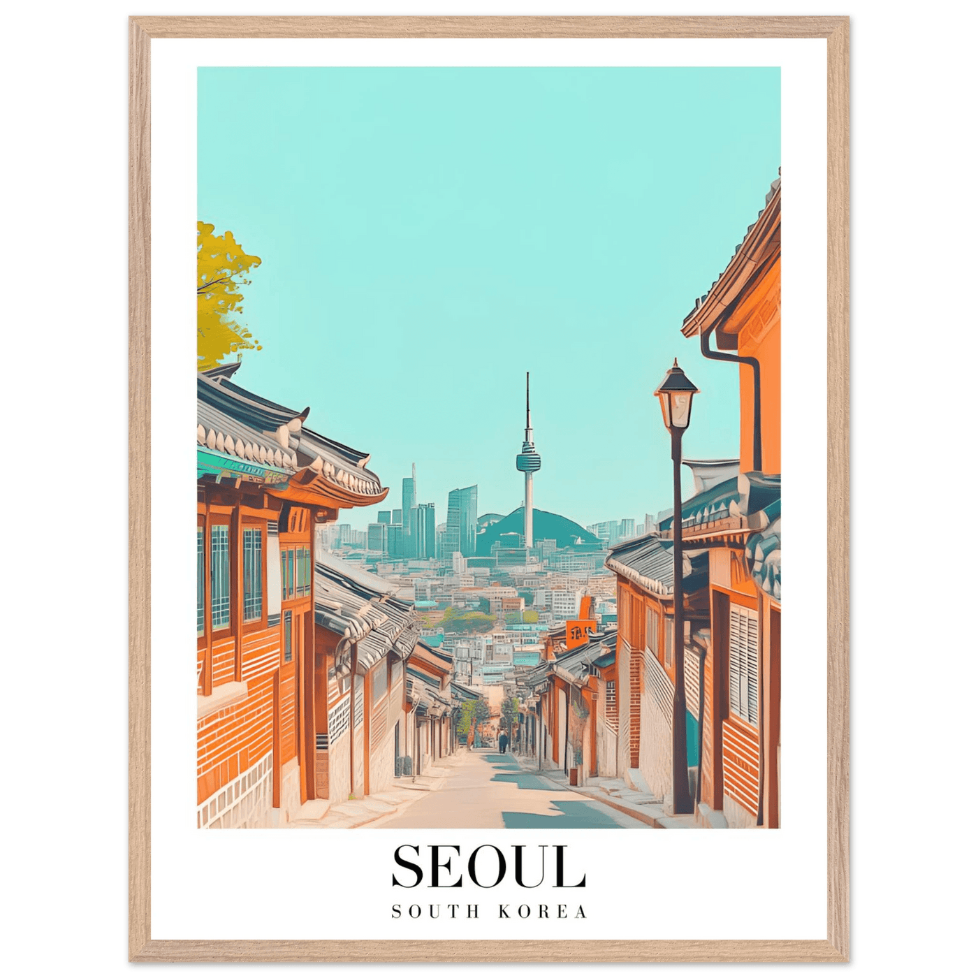 Seoul South Korea Framed Poster – Modern Cityscape & Traditional Charm Wall Art - Vibrantwalls