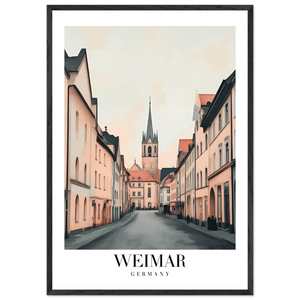 Weimar Germany Framed Poster – Vintage European Cityscape Wall Art with Wooden Frame - Vibrantwalls
