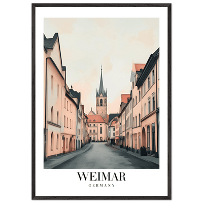 Weimar Germany Framed Poster – Vintage European Cityscape Wall Art with Wooden Frame - Vibrantwalls