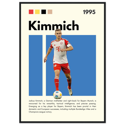 Joshua Kimmich Bayern Munich Framed Football Poster A1 (59.4 x 84.1 cm) Black frame Vibrantwalls