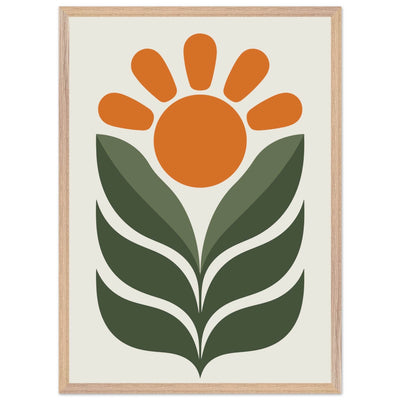 Boho Sun & Leaves Art - Vibrantwalls