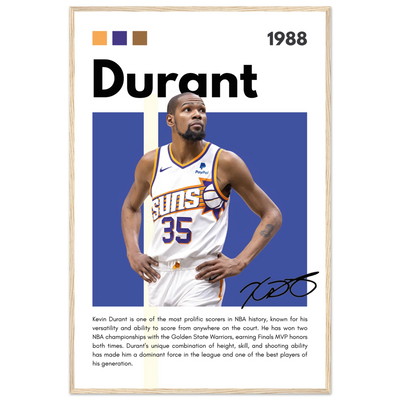 Kevin Durant Slim Reaper Suns Framed Poster 60x90 cm 24x36″ Wood frame Vibrantwalls