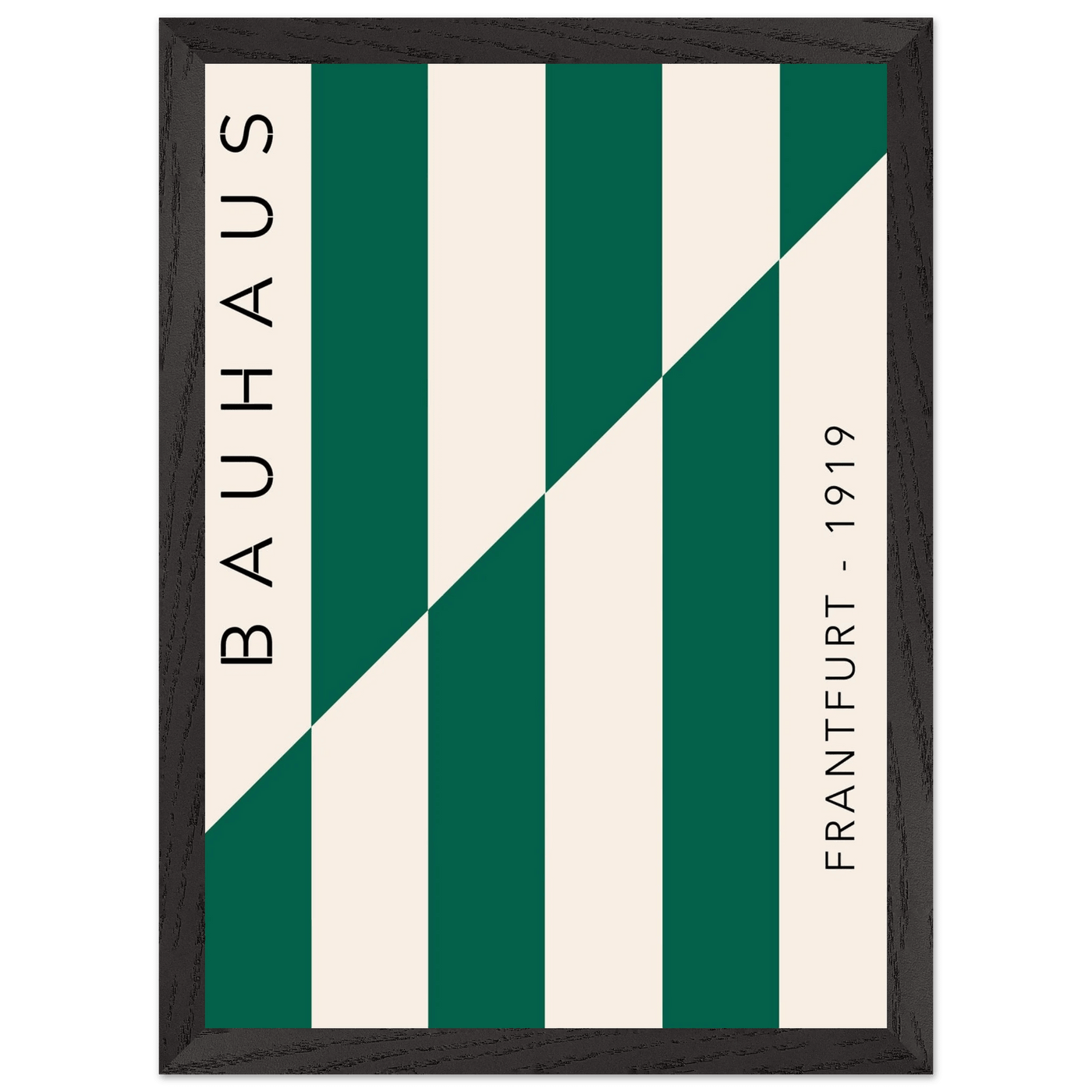 Bauhaus Emerald Green & Cream Modern - Vibrantwalls