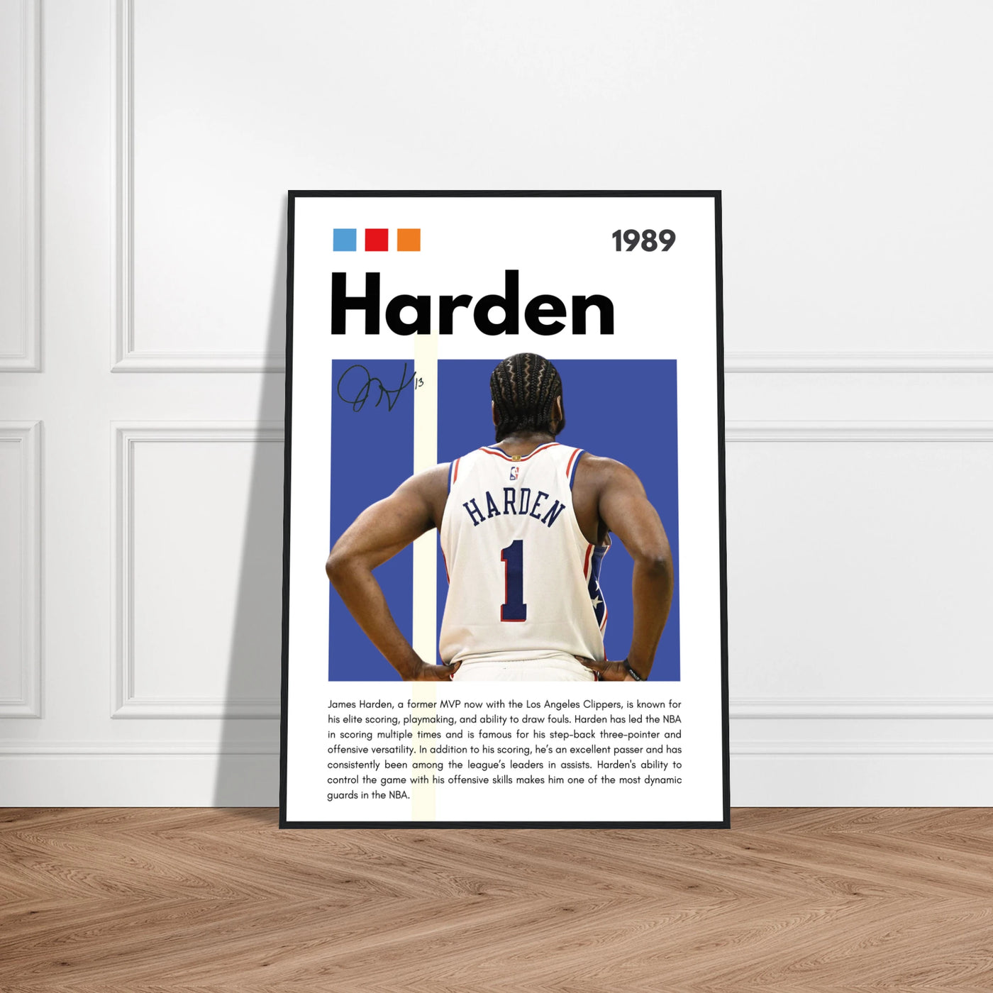 James Harden The Beard Clippers Framed Poster Vibrantwalls