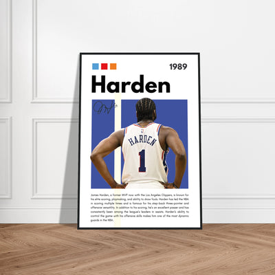 James Harden The Beard Clippers Framed Poster Vibrantwalls