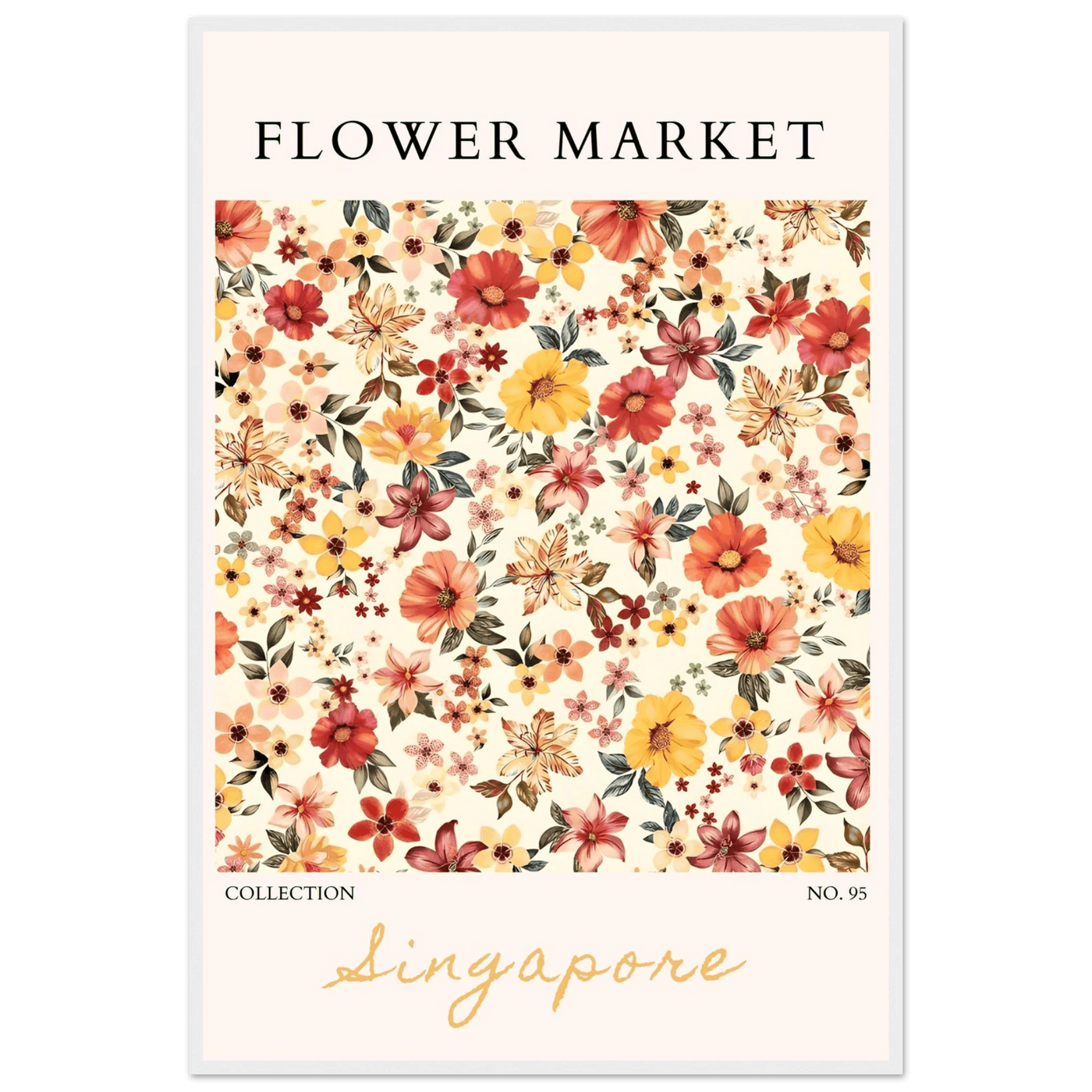 Flower Market Collection Framed Posters – Vibrant Floral Art Prints | Ready-to-Hang in Your Choice of Frame - Vibrantwalls