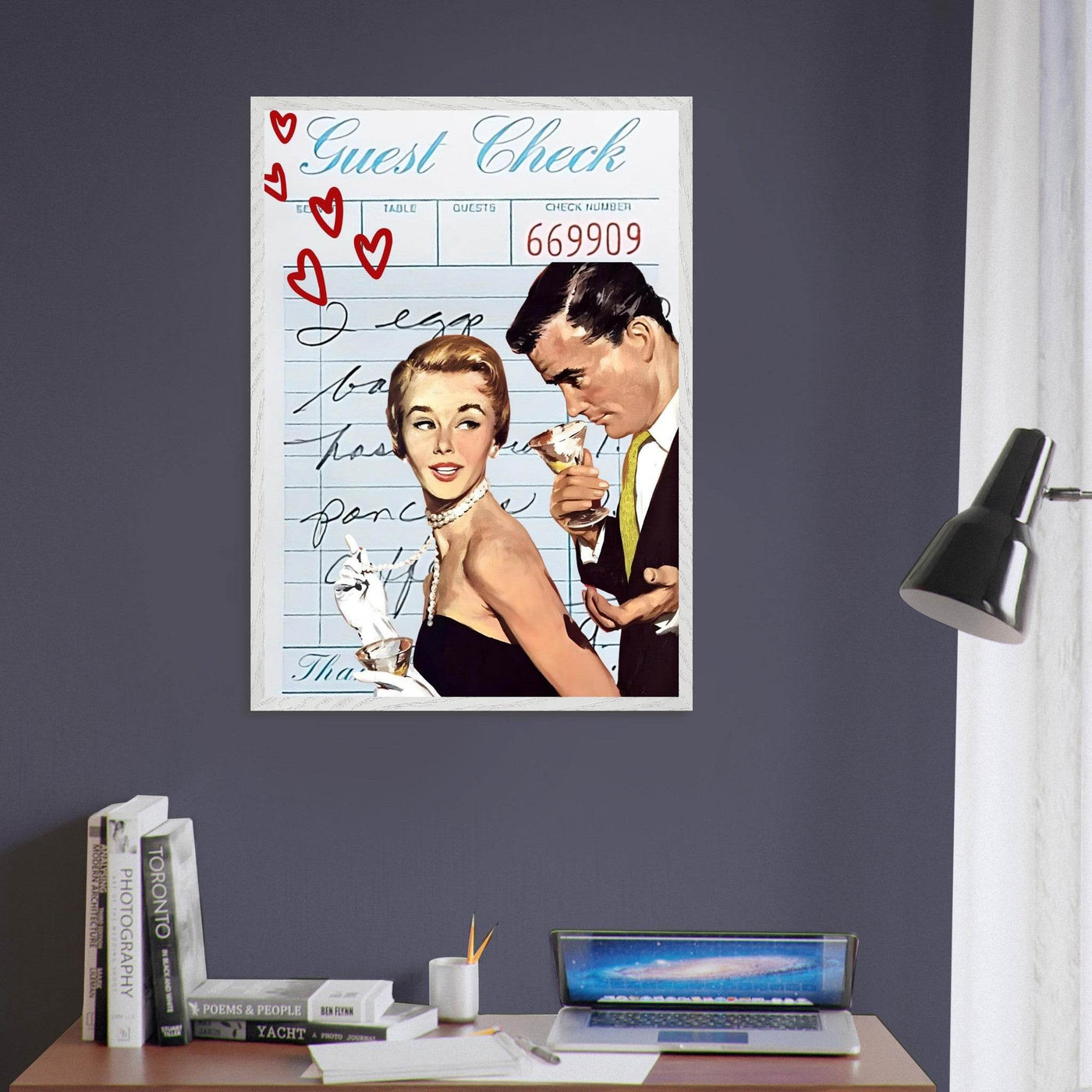 Retro Romance Cocktail Vintage Love Bar Art - Vibrantwalls