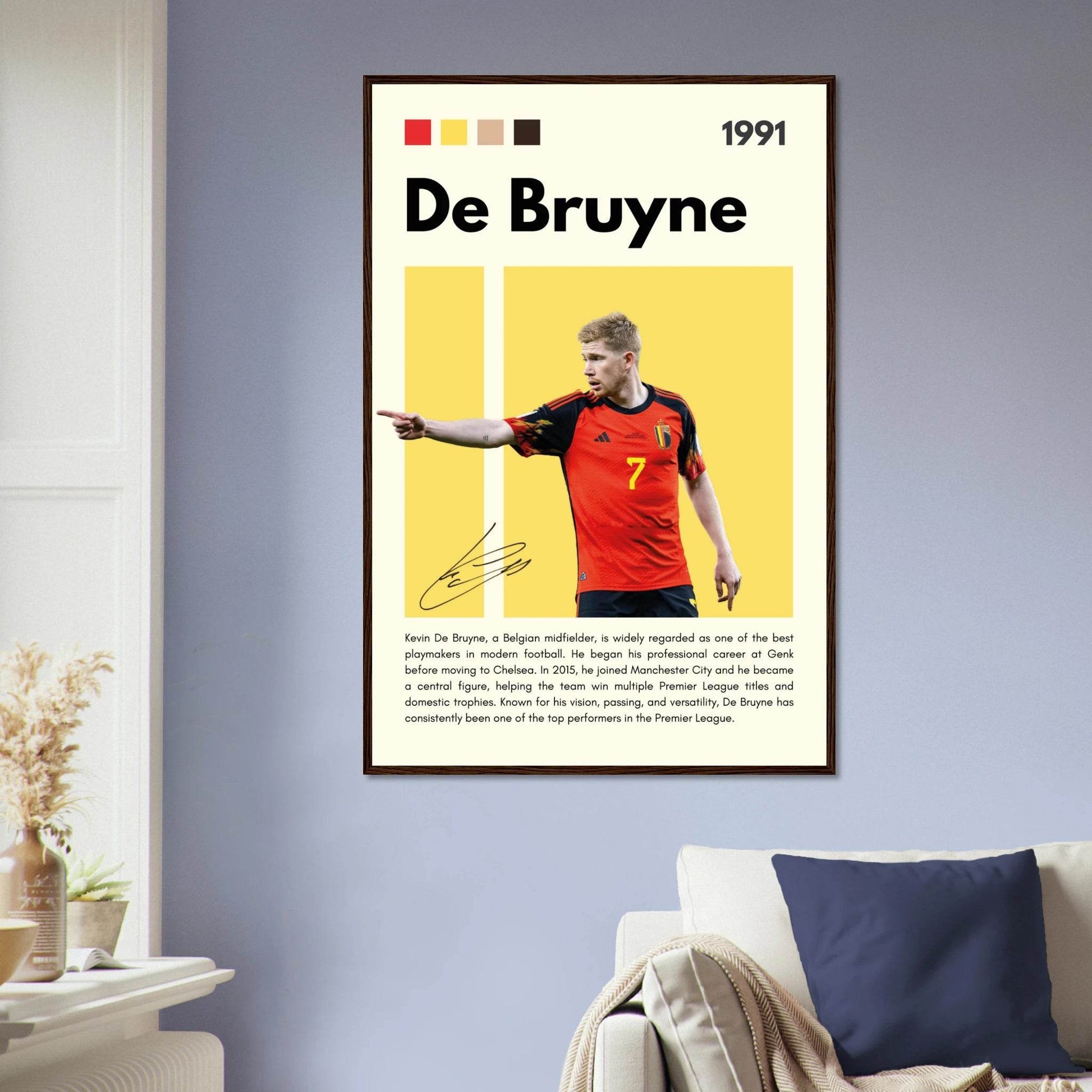 Kevin De Bruyne Football Legends Poster Wall Art - Vibrantwalls
