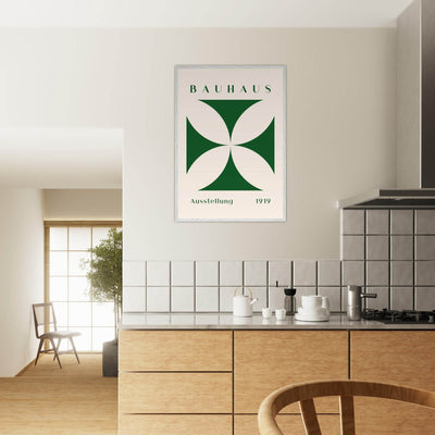 Deep Green Cream Bauhaus 1919 - Vibrantwalls