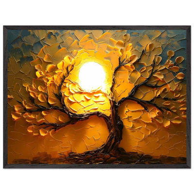 Textured Golden Tree of Life - Vibrantwalls
