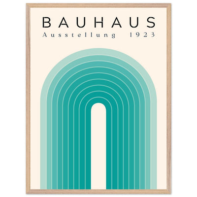 Bauhaus Ausstellung 1923 Teal & Cream - Vibrantwalls