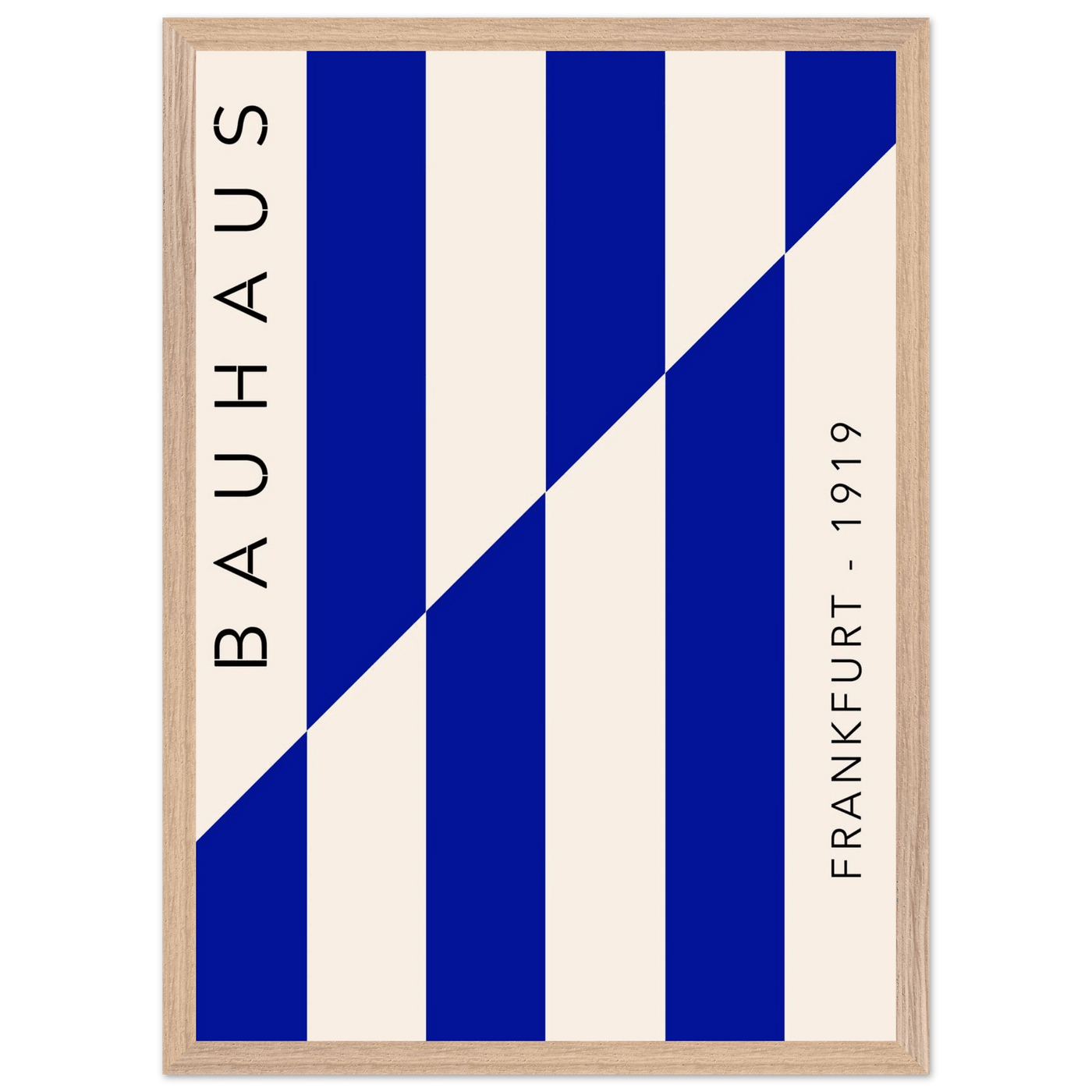 Bauhaus Ausstellung 1923 Blue & Cream - Vibrantwalls
