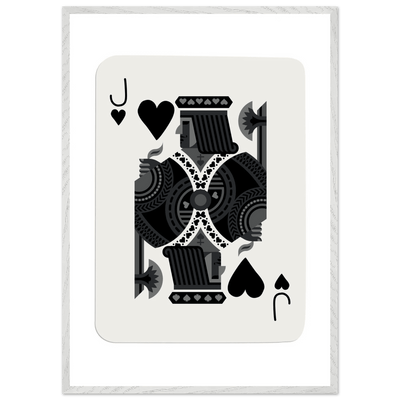 Minimalist Jack of Spades Poker Card Print - Mounted Framed Eco-Friendly Art, Various Sizes & Finishes - Vibrantwalls