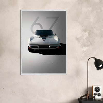 1967 Corvette Stingray 427 Framed Poster | Iconic Automotive Art, Ready-to-Hang - Vibrantwalls