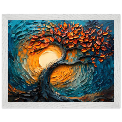 Palette Knife Tree of Life Framed - Vibrantwalls