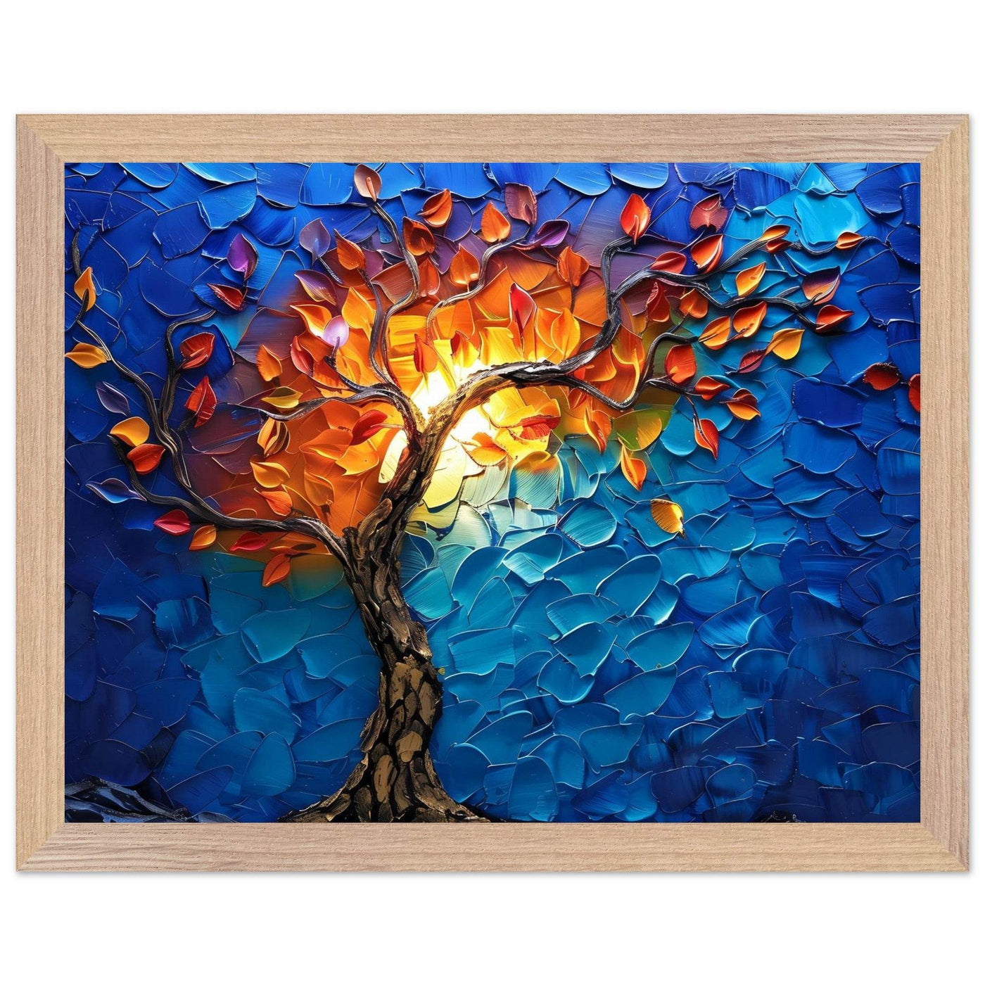 Vibrant Tree of Life Palette Knife Art - Vibrantwalls