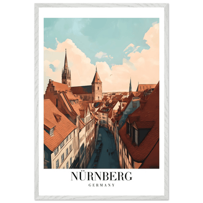 Nürnberg Germany Framed Poster – Vintage Travel Wall Art with Wooden Frame - Vibrantwalls