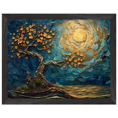 Tree of Life Jewelry - Golden Blooms & Midnight Sky Design - Vibrantwalls