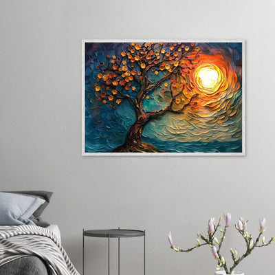 Tree of Life Textured Sunset Palette - Vibrantwalls