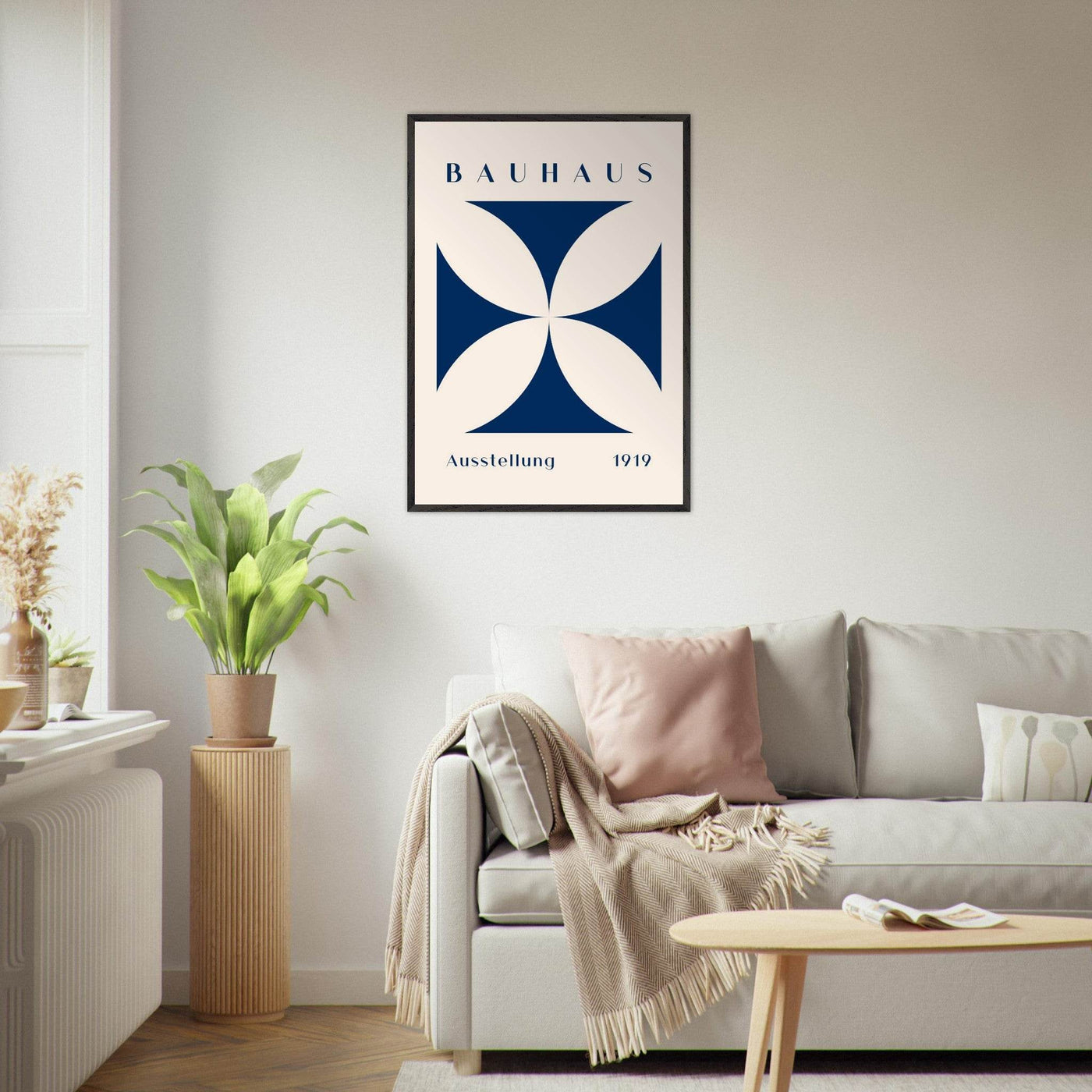 Bauhaus Exhibition 1919 - Navy Cream - Vibrantwalls