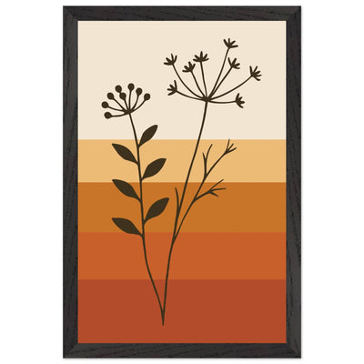 Abstract Floral Earth Tones - Vibrantwalls