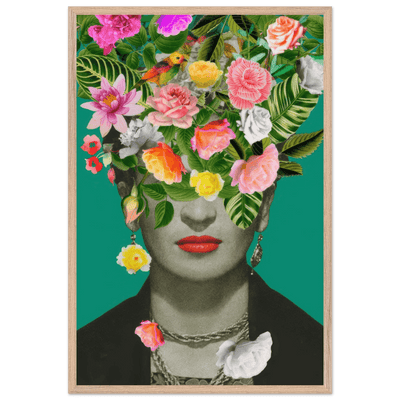 Floral Frida Artwork - Vibrant and Inspiring Home Decor - Vibrantwalls